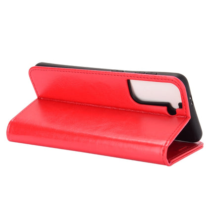 For Samsung Galaxy S21 5G R64 Texture Single Horizontal Flip Protective Case with Holder & Card Slots & Wallet& Photo Frame(Red)-garmade.com