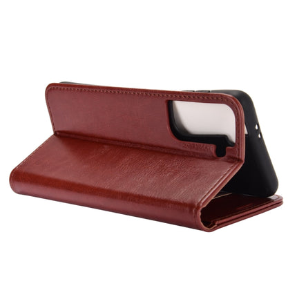 For Samsung Galaxy S21 5G R64 Texture Single Horizontal Flip Protective Case with Holder & Card Slots & Wallet& Photo Frame(Brown)-garmade.com