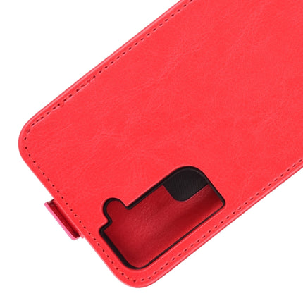 For Samsung Galaxy S21 5G R64 Texture Single Vertical Flip Leather Protective Case with Card Slots & Photo Frame(Red)-garmade.com