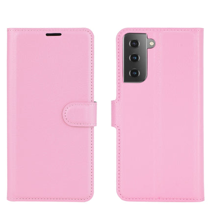 For Samsung Galaxy S21 5G Litchi Texture Horizontal Flip Protective Case with Holder & Card Slots & Wallet(Pink)-garmade.com