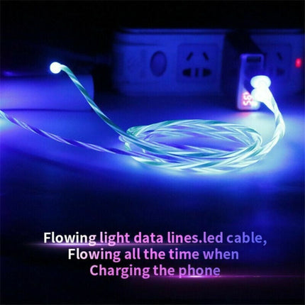 USB to Micro USB 360-degree Magnetic Attraction Colorful Streamer Data Cable, Cable Length: 1m(Red)-garmade.com