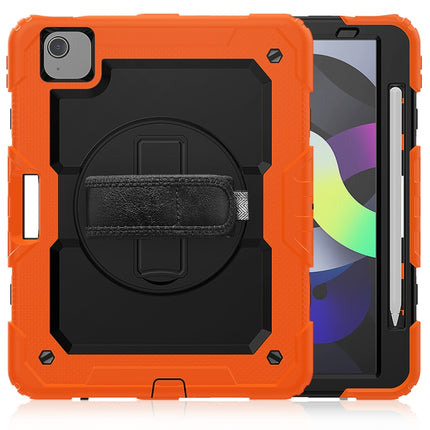 For iPad Air 2022 / 2020 10.9 Shockproof Black Silica Gel + Colorful PC Protective Case(Orange)-garmade.com