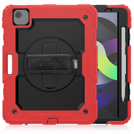 For iPad Air 2022 / 2020 10.9 Shockproof Black Silica Gel + Colorful PC Protective Case(Red)-garmade.com