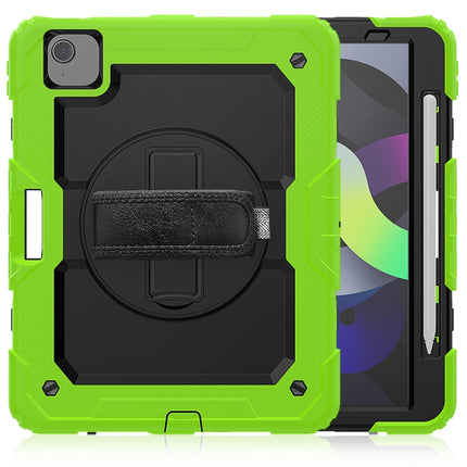 For iPad Air 2022 / 2020 10.9 Shockproof Black Silica Gel + Colorful PC Protective Case(Green)-garmade.com