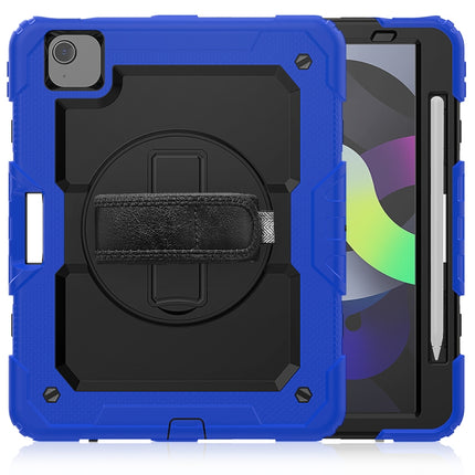 For iPad Air 2022 / 2020 10.9 Shockproof Black Silica Gel + Colorful PC Protective Case(Blue)-garmade.com