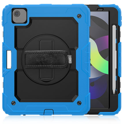 For iPad Air 2022 / 2020 10.9 Shockproof Black Silica Gel + Colorful PC Protective Case(Light Blue)-garmade.com