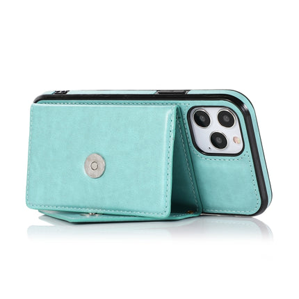 Multi-functional Cross-body Card Bag TPU+PU Back Cover Case with Holder & Card Slot & Wallet (Green)-garmade.com