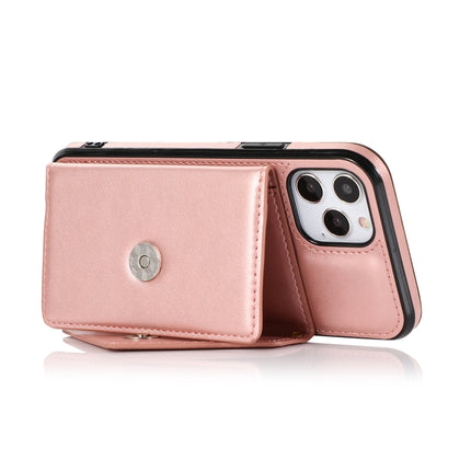 Multi-functional Cross-body Card Bag TPU+PU Back Cover Case with Holder & Card Slot & Wallet (Rose Gold)-garmade.com