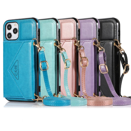 Multi-functional Cross-body Card Bag TPU+PU Back Cover Case with Holder & Card Slot & Wallet For iPhone 12 / 12 Pro(Black)-garmade.com