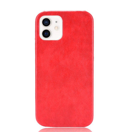 For iPhone 12 mini Shockproof Litchi Texture PC + PU Case(Red)-garmade.com