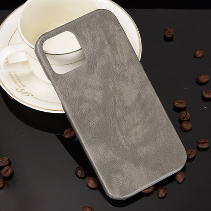 For iPhone 12 mini Shockproof Litchi Texture PC + PU Case(Grey)-garmade.com