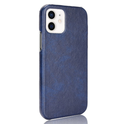 For iPhone 12 mini Shockproof Litchi Texture PC + PU Case(Blue)-garmade.com