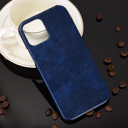 For iPhone 12 mini Shockproof Litchi Texture PC + PU Case(Blue)-garmade.com