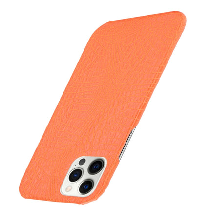 For iPhone 12 / 12 Pro Shockproof Crocodile Texture PC + PU Case(Orange)-garmade.com