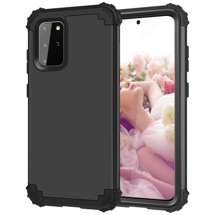 For Samsung Galaxy Note20 PC + Silicone Three-piece Shockproof Protection Case(Black)-garmade.com