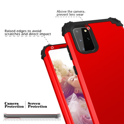 For Samsung Galaxy Note20 PC + Silicone Three-piece Shockproof Protection Case(Red)-garmade.com