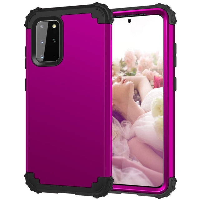 For Samsung Galaxy Note20 PC + Silicone Three-piece Shockproof Protection Case(Purple)-garmade.com