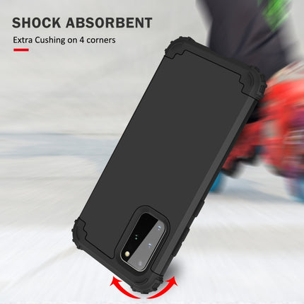 For Samsung Galaxy Note20 Ultra PC + Silicone Three-piece Shockproof Protection Case(Black)-garmade.com
