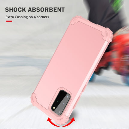 For Samsung Galaxy Note20 Ultra PC + Silicone Three-piece Shockproof Protection Case(Rose Gold)-garmade.com
