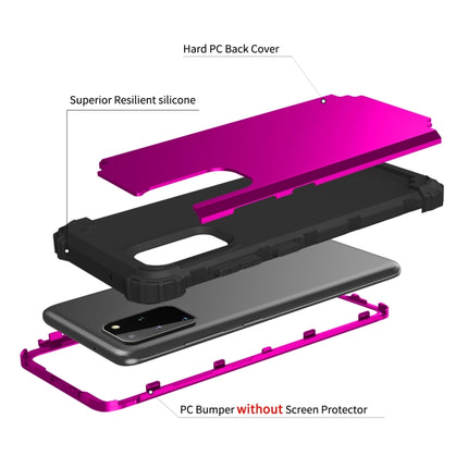 For Samsung Galaxy Note20 Ultra PC + Silicone Three-piece Shockproof Protection Case(Purple)-garmade.com
