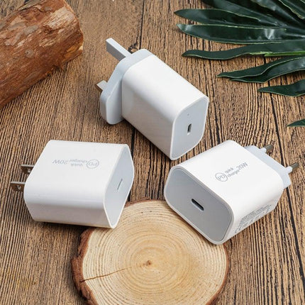 SDC-20W 2 in 1 PD 20W USB-C / Type-C Travel Charger + 3A PD3.0 USB-C / Type-C to 8 Pin Fast Charge Data Cable Set, Cable Length: 1m, UK Plug-garmade.com