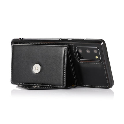 For Samsung Galaxy Note20 Multi-functional Cross-body Card Bag TPU+PU Back Cover Case with Holder & Card Slot & Wallet(Black)-garmade.com
