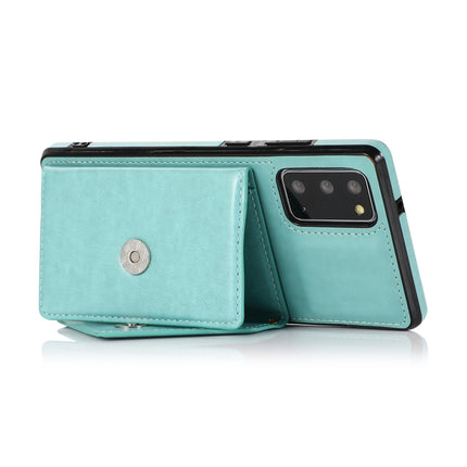 For Samsung Galaxy Note20 Multi-functional Cross-body Card Bag TPU+PU Back Cover Case with Holder & Card Slot & Wallet(Green)-garmade.com