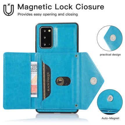 For Samsung Galaxy S20 Multi-functional Cross-body Card Bag TPU+PU Back Cover Case with Holder & Card Slot & Wallet(Blue)-garmade.com