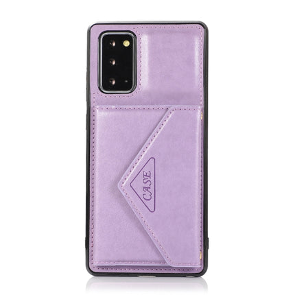 For Samsung Galaxy S20 Multi-functional Cross-body Card Bag TPU+PU Back Cover Case with Holder & Card Slot & Wallet(Purple)-garmade.com