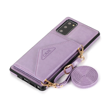 For Samsung Galaxy S20 Ultra Multi-functional Cross-body Card Bag TPU+PU Back Cover Case with Holder & Card Slot & Wallet(Purple)-garmade.com