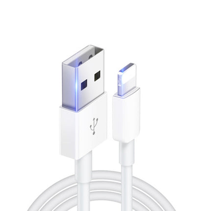 XJ-017 3A USB Male to 8 Pin Male Fast Charging Data Cable, Length: 1m-garmade.com