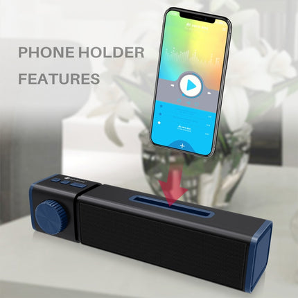 New Rixing NR4023 TWS Wireless Stereo Bluetooth Speaker, Support TF Card & MP3 & FM & Hands-free Call & 3.5mm AUX(Black)-garmade.com
