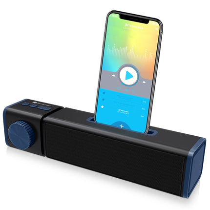 New Rixing NR4023 TWS Wireless Stereo Bluetooth Speaker, Support TF Card & MP3 & FM & Hands-free Call & 3.5mm AUX(Blue)-garmade.com