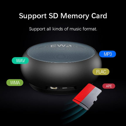 EWA A110 IPX5 Waterproof Portable Mini Metal Wireless Bluetooth Speaker Supports 3.5mm Audio & 32GB TF Card & Calls(Black)-garmade.com