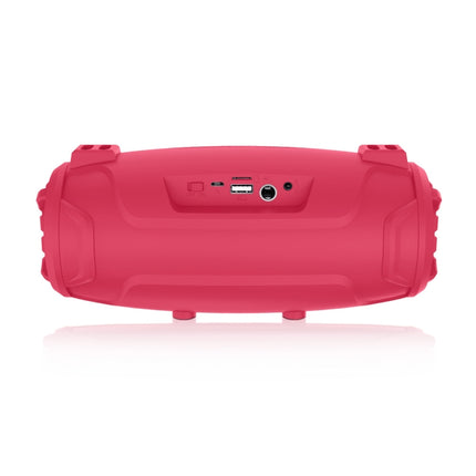 NewRixing NR3026M TWS Outdoor Portable K-song Bluetooth Speaker with Shoulder Strap & Microphone, Support TF Card / FM(Red)-garmade.com