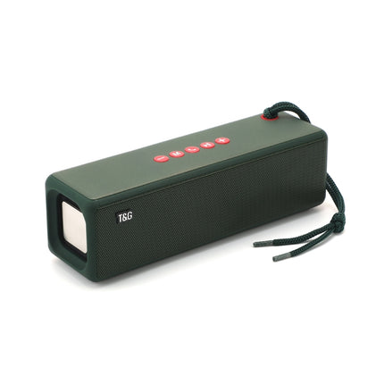T&G TG271 TWS Subwoofer Bluetooth Speaker With Braided Rope, Support USB/AUX/TF Card/FM(Green)-garmade.com