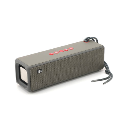T&G TG271 TWS Subwoofer Bluetooth Speaker With Braided Rope, Support USB/AUX/TF Card/FM(Gray)-garmade.com