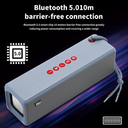 T&G TG271 TWS Subwoofer Bluetooth Speaker With Braided Rope, Support USB/AUX/TF Card/FM(Blue)-garmade.com
