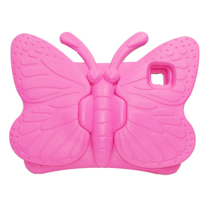 Butterfly Bracket Style EVA Children Shockproof Protective Case For iPad Air 2022 / 2020 10.9(Rose Red)-garmade.com