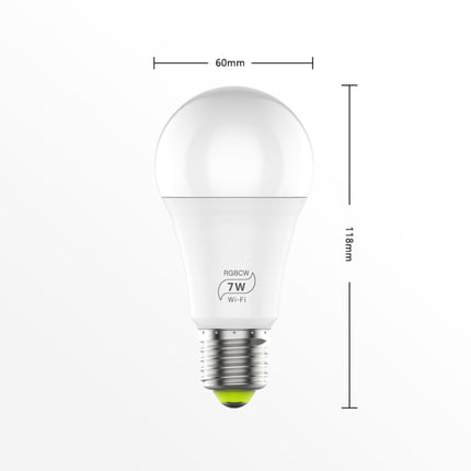 7W E27 RGBCW WIFI LED smart bulb wireless smart home automation light(RGBCW+Warm White+White)-garmade.com