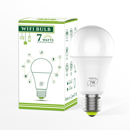 7W E27 RGBCW WIFI LED smart bulb wireless smart home automation light(RGBCW+Warm White+White)-garmade.com