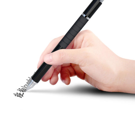AT-12 3 in 1 Touch Screen Capacitive Pen with Common Writing Pen & Mobile Phone Writing Pen Function is Suitable for Apple / Huawei / Samsung(Black)-garmade.com
