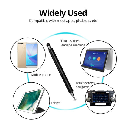 AT-12 3 in 1 Touch Screen Capacitive Pen with Common Writing Pen & Mobile Phone Writing Pen Function is Suitable for Apple / Huawei / Samsung(Silver)-garmade.com