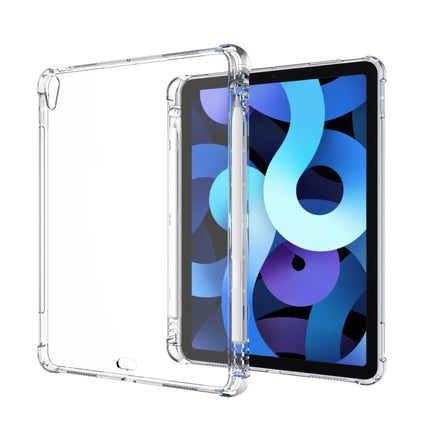 For iPad Air 2022 / 2020 10.9 Transparent All-inclusive TPU Silicone Anti-drop Protective Case with Pen Slot-garmade.com