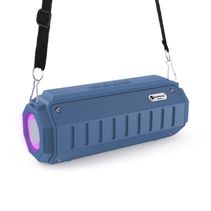 NewRixing NR-905 TWS Portable Bluetooth Speaker with Flashlight, Support TF Card / FM / 3.5mm AUX / U Disk / Hands-free Call(Blue)-garmade.com