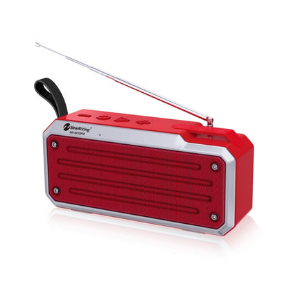 NewRixing NR4018FM TWS Portable Stereo Bluetooth Speaker, Support TF Card / FM / 3.5mm AUX / U Disk / Hands-free Call(Red)-garmade.com