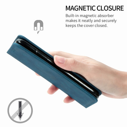 Retro Skin Feel Business Magnetic Horizontal Flip Leather Case with Holder & Card Slots & Wallet & Photo Frame For iPhone 12 mini(Blue)-garmade.com