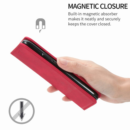 Retro Skin Feel Business Magnetic Horizontal Flip Leather Case with Holder & Card Slots & Wallet & Photo Frame For iPhone 12 mini(Red)-garmade.com