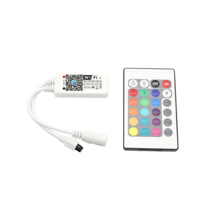 Smart Phone Control Music and Timer Mode Home Mini WIFI LED RGB Controller, type:RGBW Controller-garmade.com