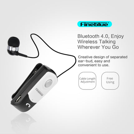 Fineblue F960 CSR4.1 Retractable Cable Caller Vibration Reminder Anti-theft Bluetooth Headset-garmade.com